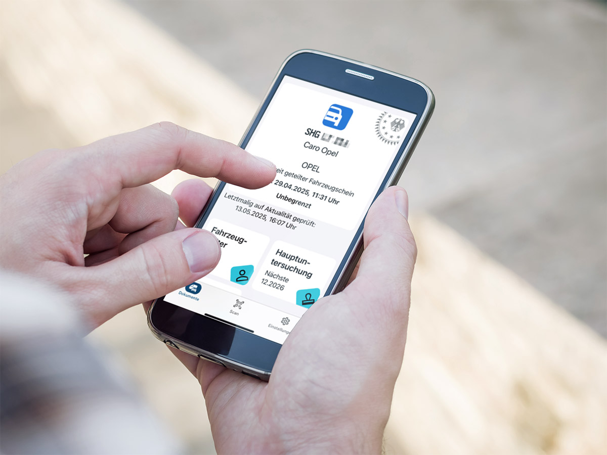 Teilnahme an der Testphase für den digitalen Fahrzeugschein